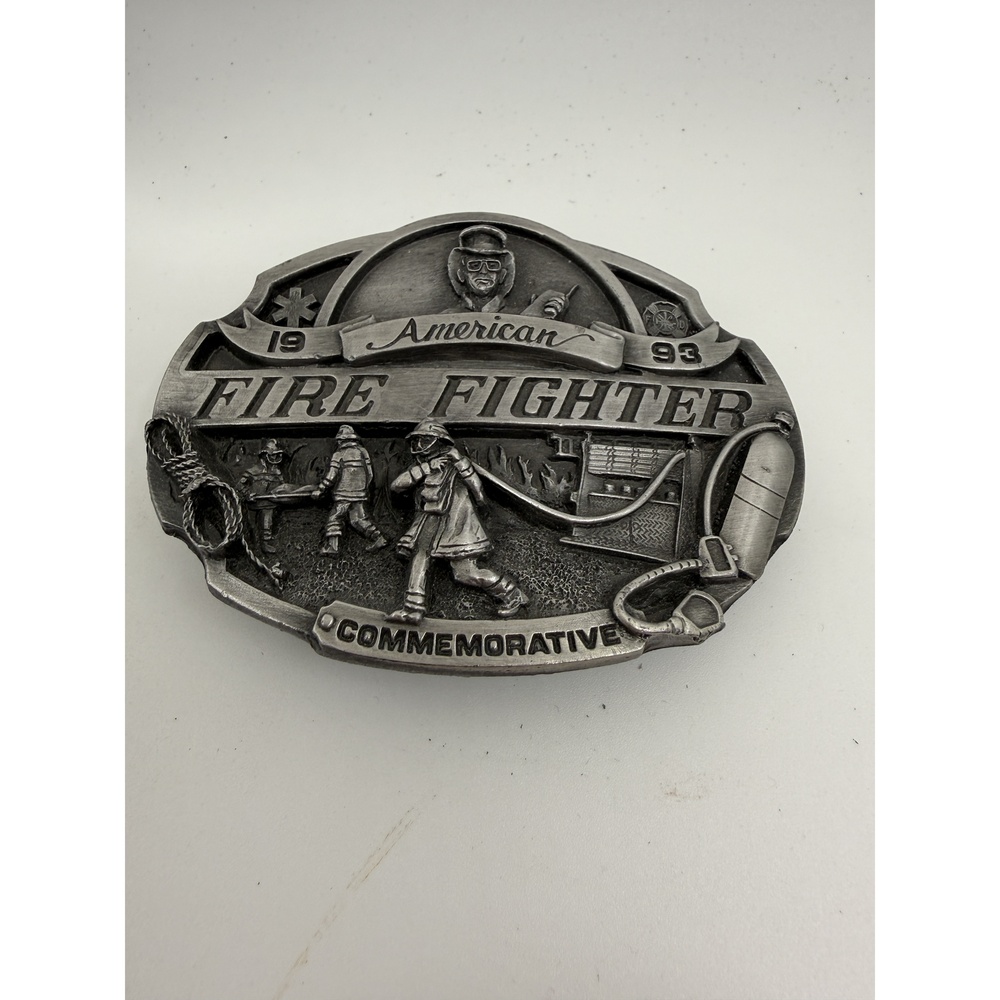 Vintage 1992 American Firefighter Belt Buckle
